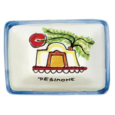 Posacenere Folk simil Dammusi Ceramiche De Simone PC756FK-1 Posacenere Folk simil Dammusi Ceramiche De Simone PC756FK-1
